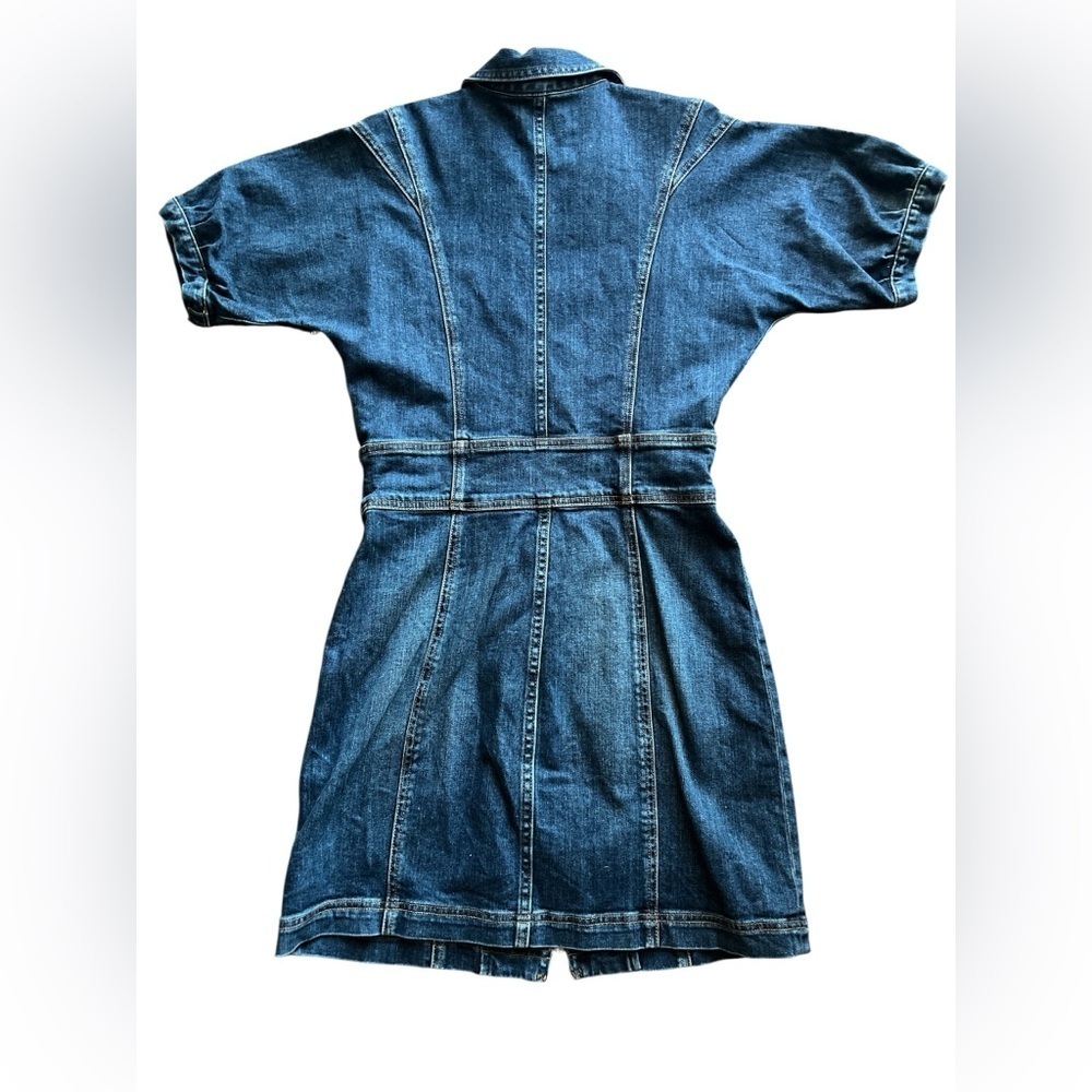 Ramy Brook Women’s Lily Denim Zip Front Mini Dress Blue Size 28 Medium - Picture 4 of 9